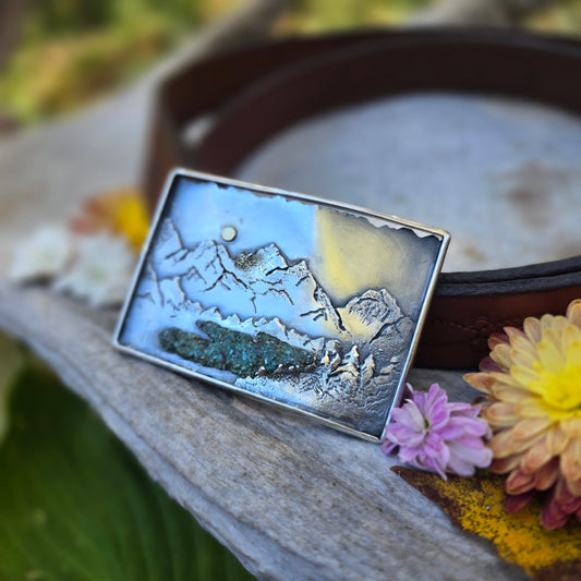 High Country Lake Belt Buckle