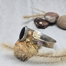Load image into Gallery viewer, Asymmetrical Black Onyx Cuff