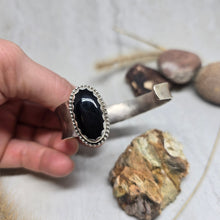 Load image into Gallery viewer, Asymmetrical Black Onyx Cuff