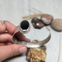Load image into Gallery viewer, Asymmetrical Black Onyx Cuff