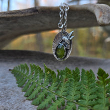 Load image into Gallery viewer, Hummingbird and Peridot Pendant