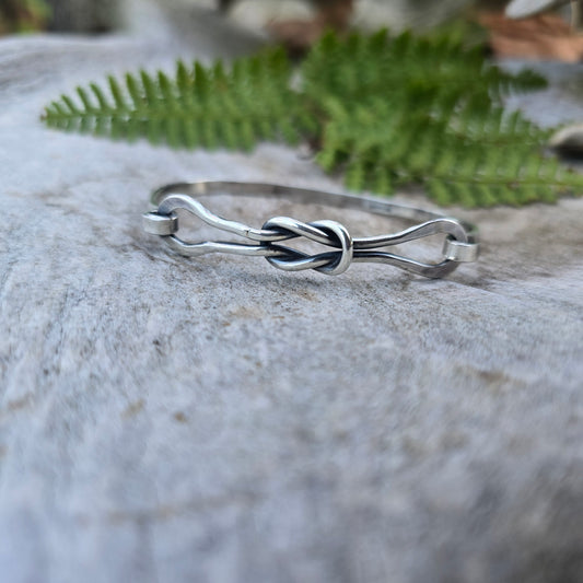 Elongated Knot Bangle Bracelet