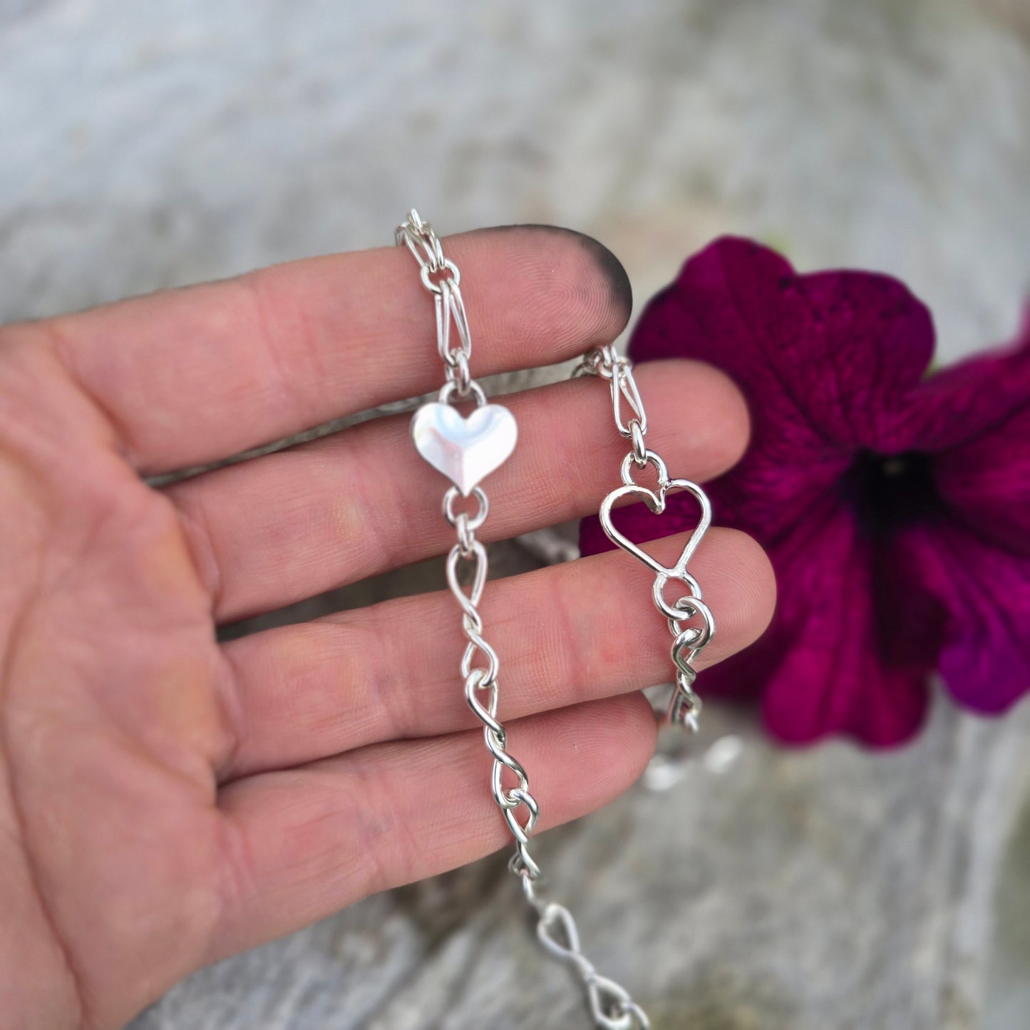 Mother - Daughter Heart Bracelet Set