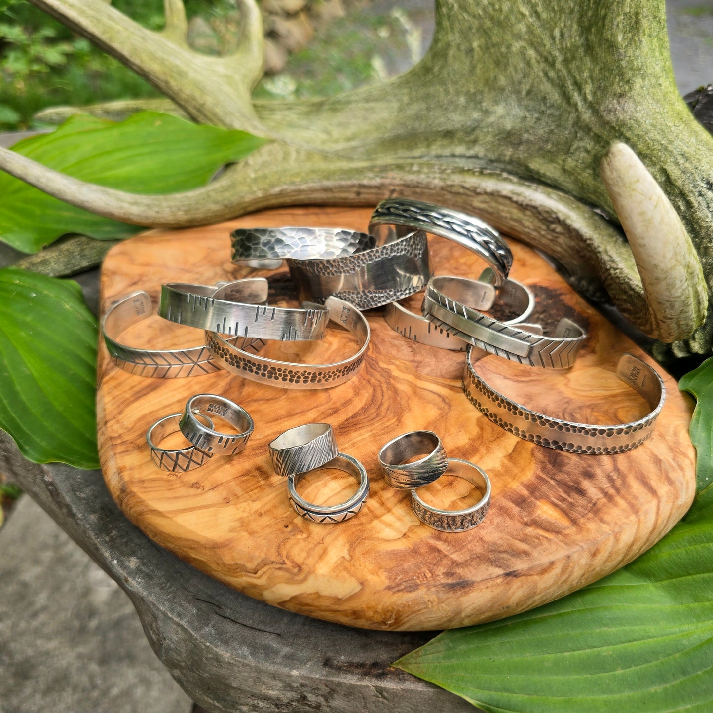 Heavy-Duty Dapped Men’s Sterling Silver Cuff Bracelet