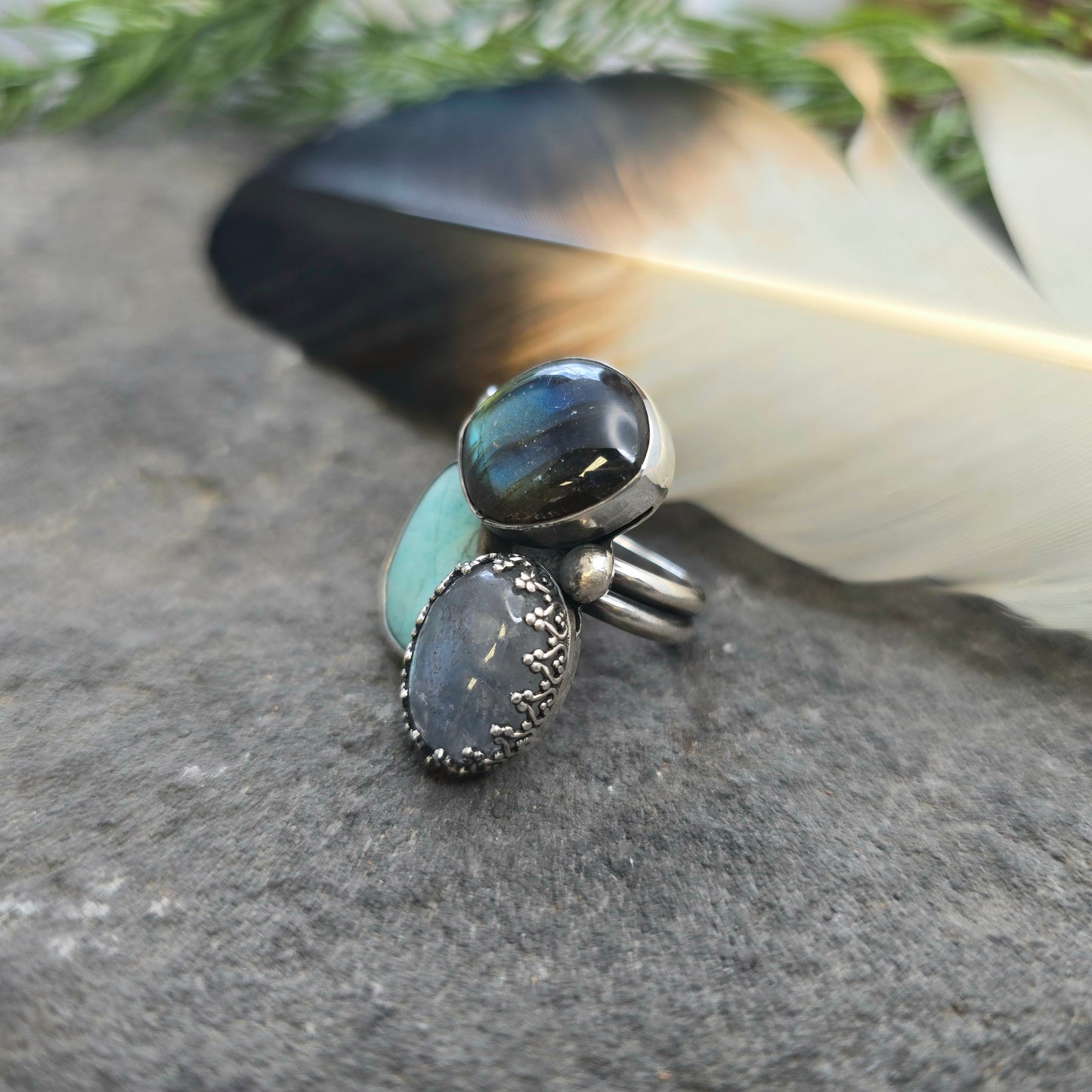 Boulder Ridge Blues Sterling Silver Statement Ring