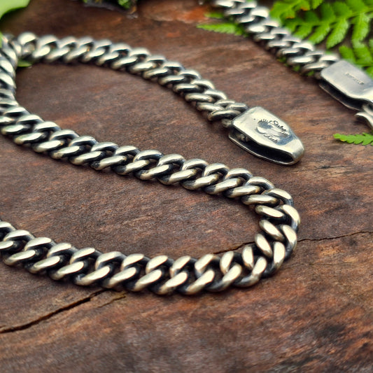 Hand-Forged Sterling Silver Curb Chain Necklace — Masterwork