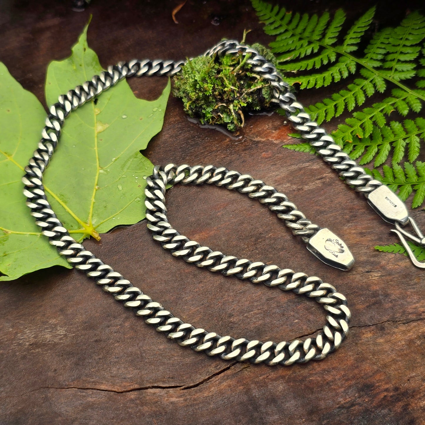 Hand-Forged Sterling Silver Curb Chain Necklace — Masterwork
