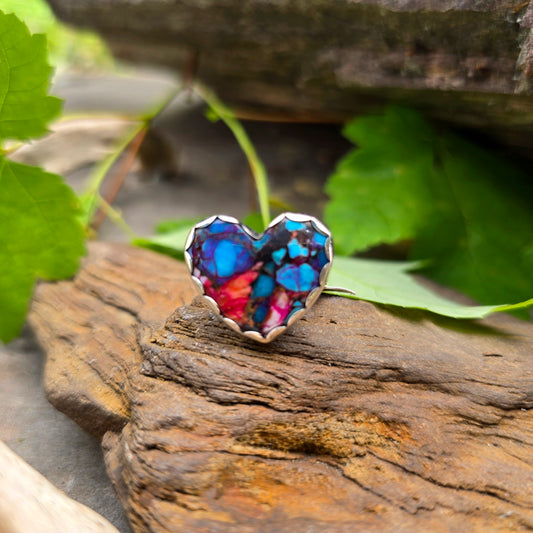 Mohave Heart Hand-Forged Sterling Silver Ring