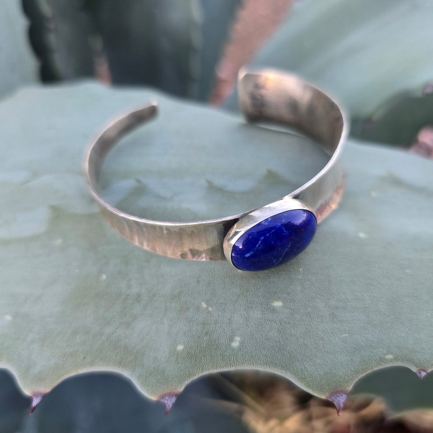 Asymmetrical Lapis Lazuli Cuff (One of a Kind) — Fits 6.5–7″ Wrist