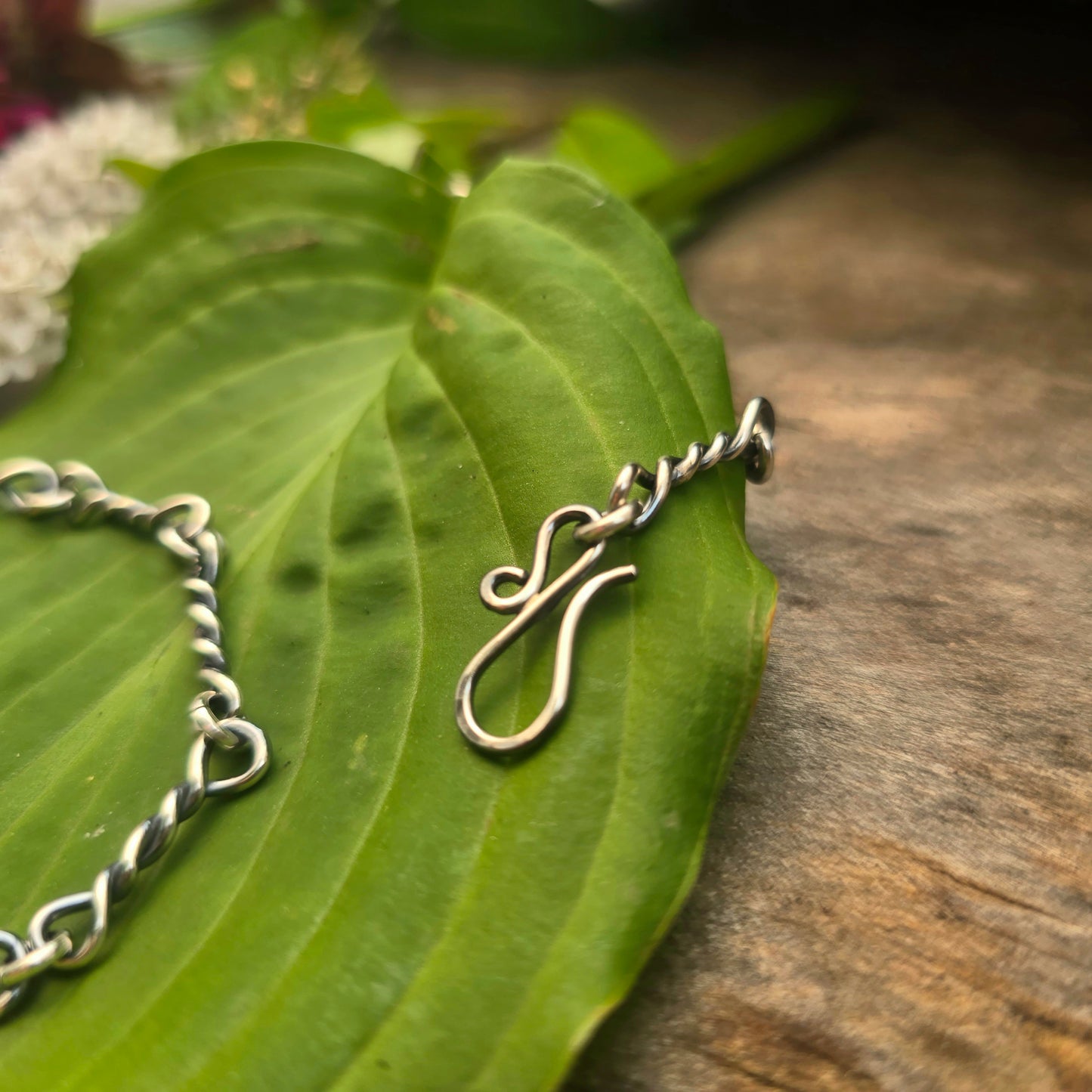 16 Gauge Twisted Link & Jump Ring Hand-Forged Sterling Silver Chain