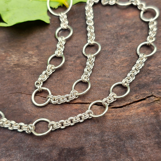 Chainmail Sterling Silver Necklace