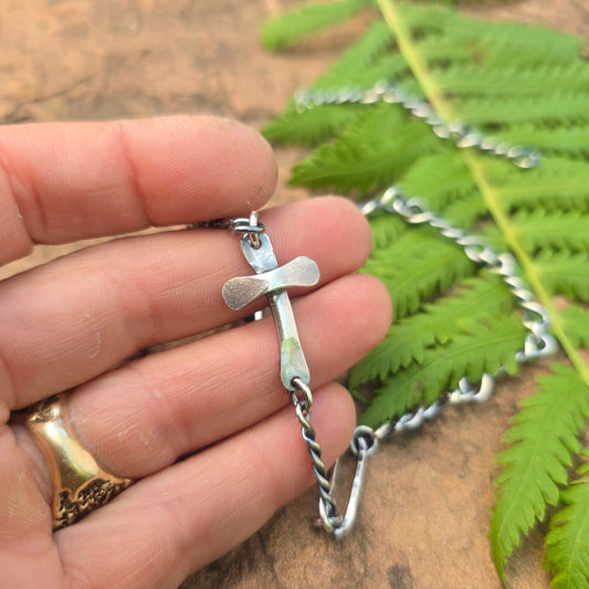 16 Gauge Faith Hand-Forged Sterling Silver Chain