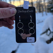 Load image into Gallery viewer, double hoop earrings displayed on card