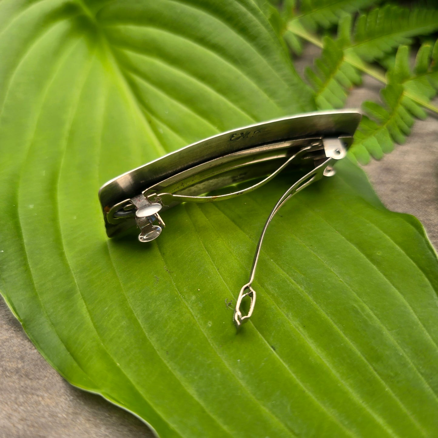 Leopard Print Hand-Forged Sterling Silver Barrette