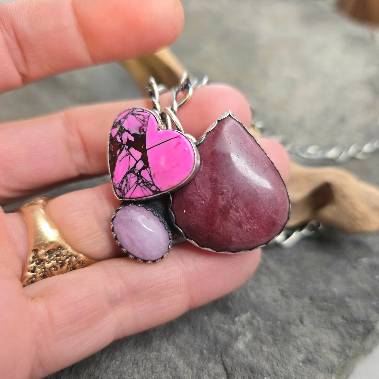 Boulder Ridge Pinks Sterling Silver Statement Pendant