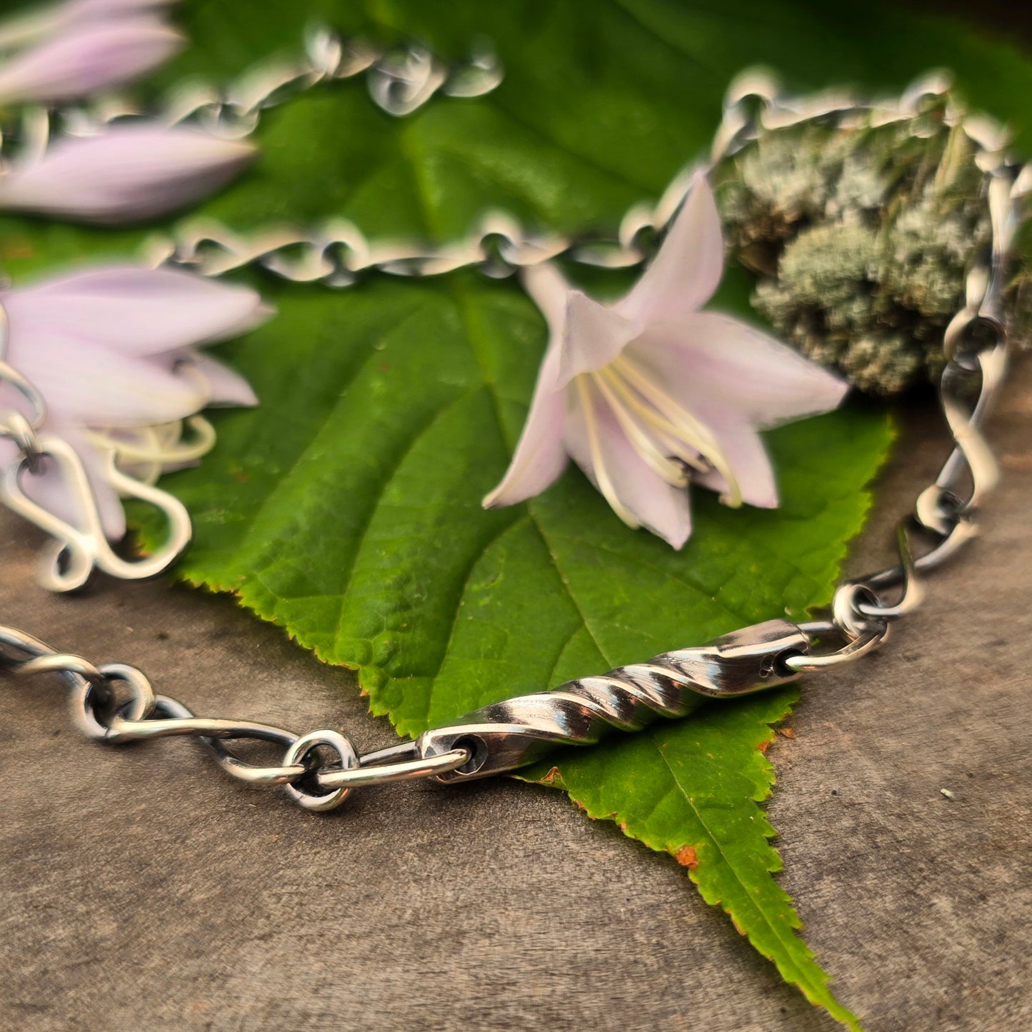 Reversed Twist Sterling Silver Necklace