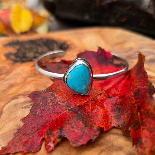 Freeform Turquoise Minimalist Cuff Bracelet