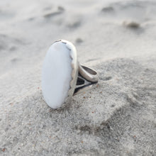 Load image into Gallery viewer, White Agate Heavy Duty Adjustable Ring
