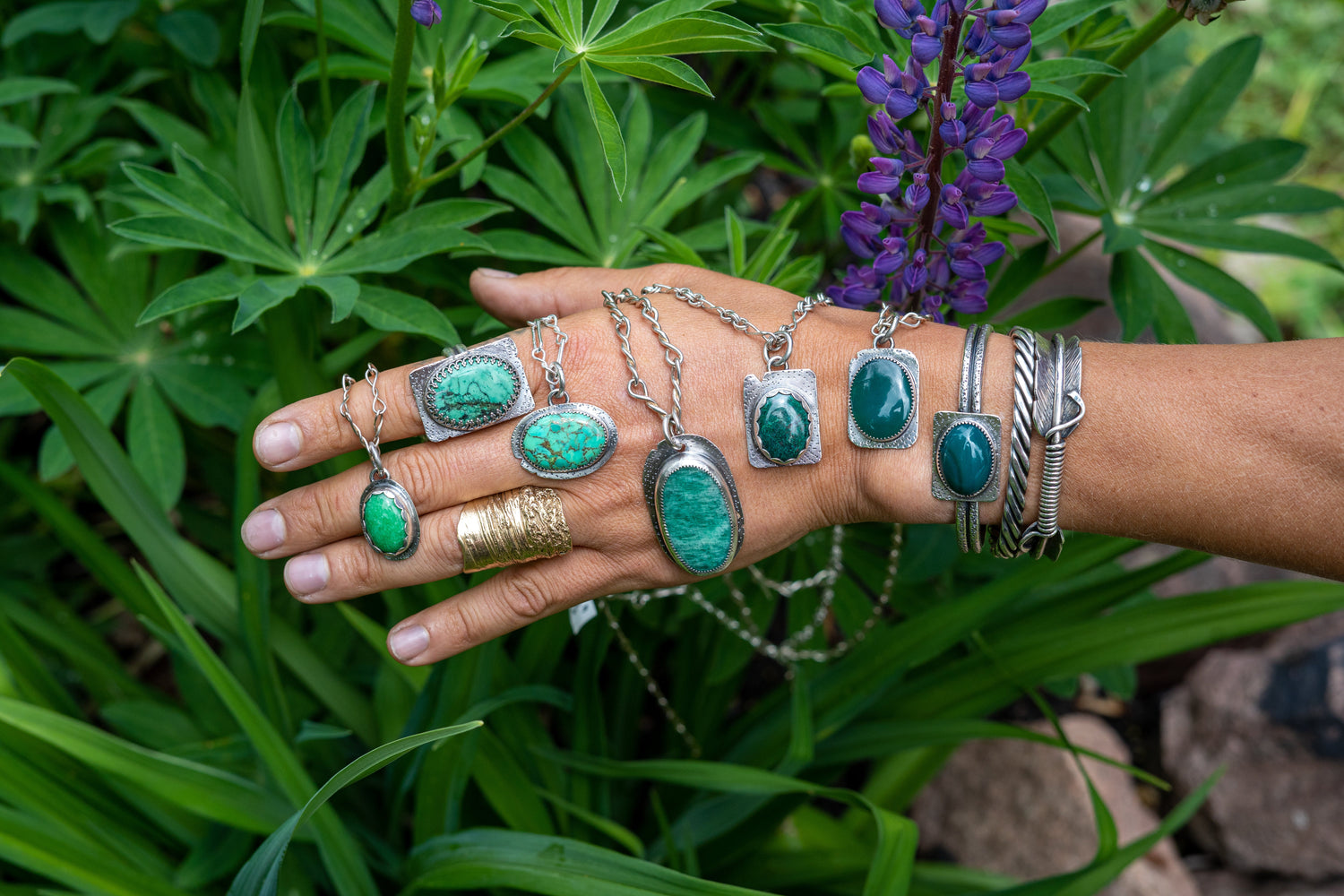 Hand-Forged Sterling Silver Pendants