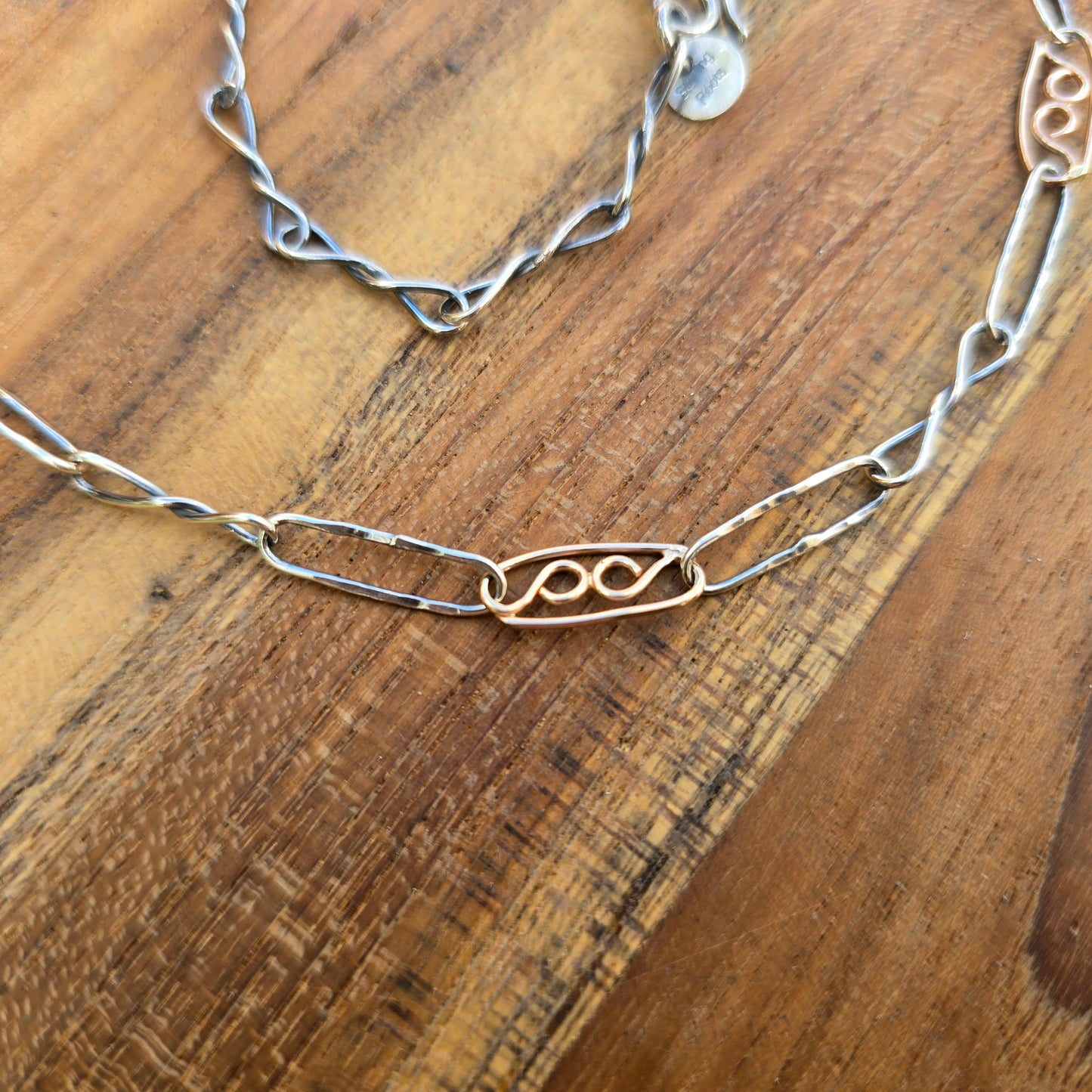 14K Gold Sixes Link Chain in Sterling Silver | Collector Works