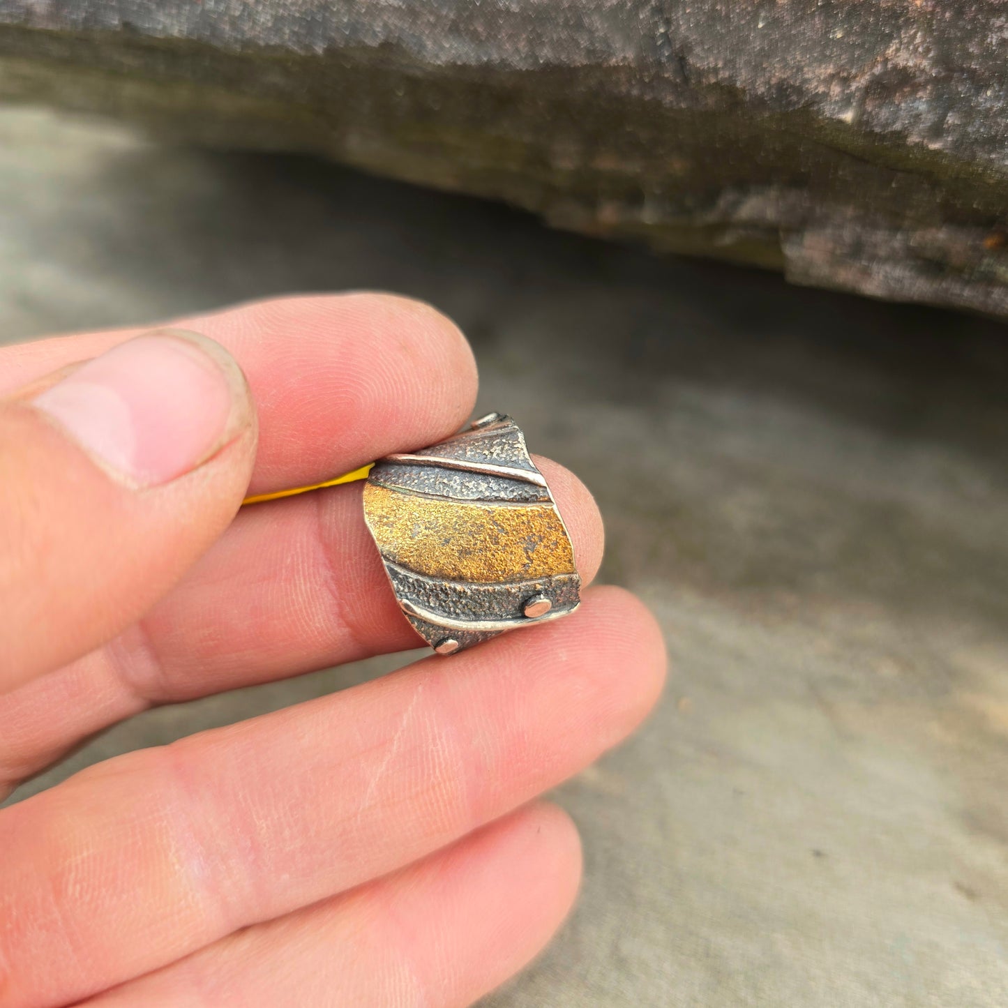 18k Gold & Argentium Oro River Ring