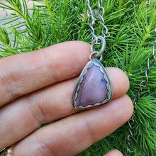 Load image into Gallery viewer, Pink Opal Triangle Pendant
