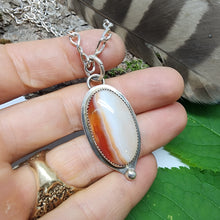 Load image into Gallery viewer, Orange Striped Agate Pendant
