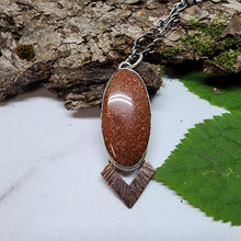 Load image into Gallery viewer, Sunstone Pendant with Copper Accent
