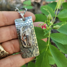 Load image into Gallery viewer, Crazy Lace Agate and Bee Pendant
