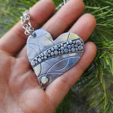 Load image into Gallery viewer, Rock Pathway Large Heart Pendant

