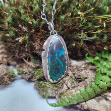 Load image into Gallery viewer, Azurite Notched Pendant
