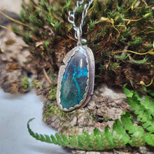 Load image into Gallery viewer, Azurite Notched Pendant
