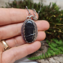 Load image into Gallery viewer, Black Buffalo Turquoise Pendant
