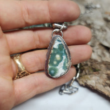 Load image into Gallery viewer, Green Plume Agate Pendant
