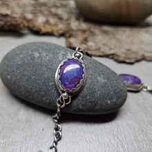 Load image into Gallery viewer, Purple Mohave and Oro River Chain Link Bracelet

