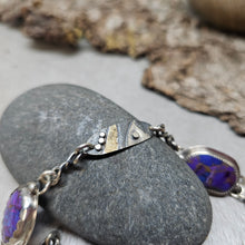 Load image into Gallery viewer, Purple Mohave and Oro River Chain Link Bracelet
