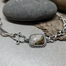Load image into Gallery viewer, Green Jasper and Feather Journey Bracelet
