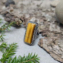Load image into Gallery viewer, Heavy Duty Adjustable Tiger Eye Ring
