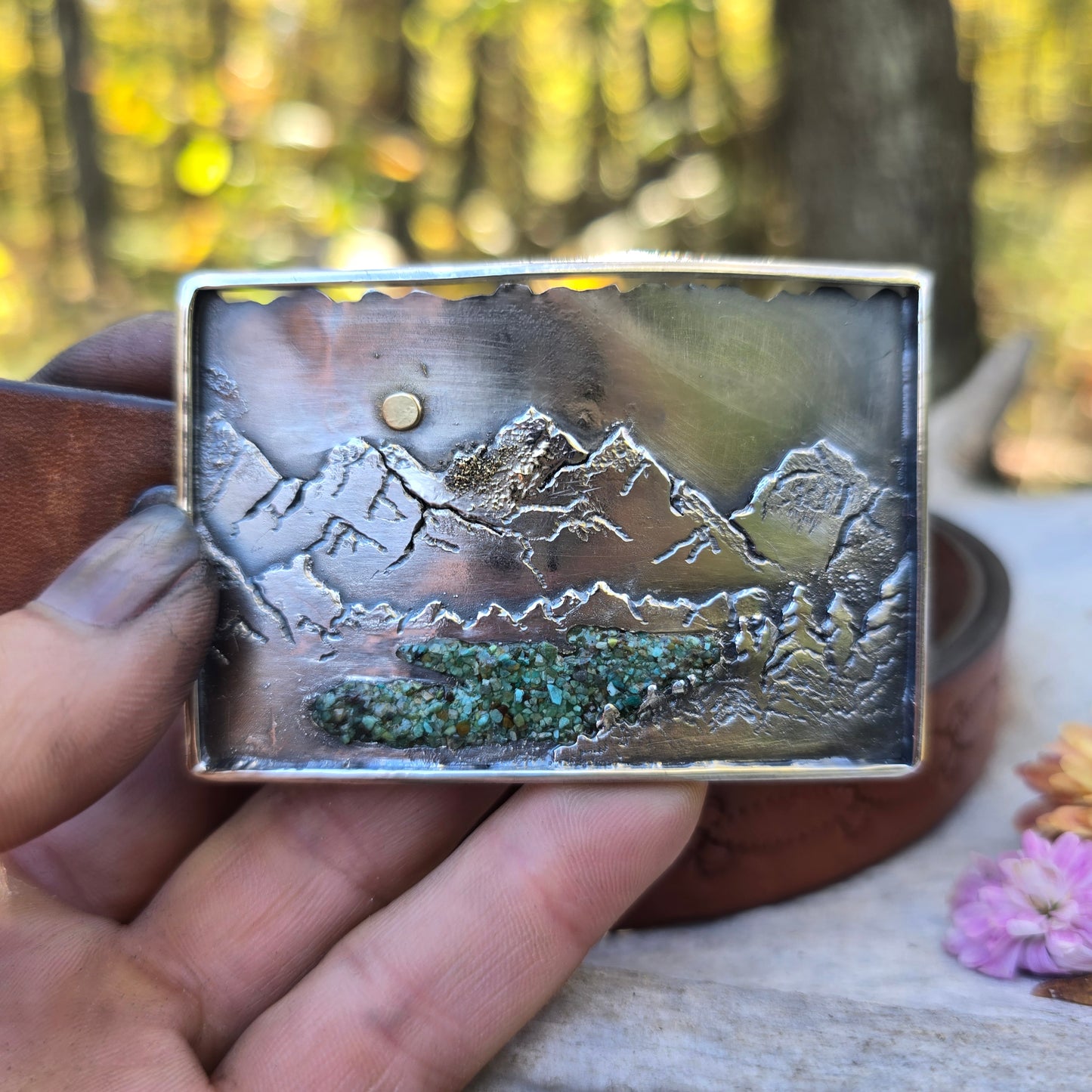 High Country Lake Belt Buckle