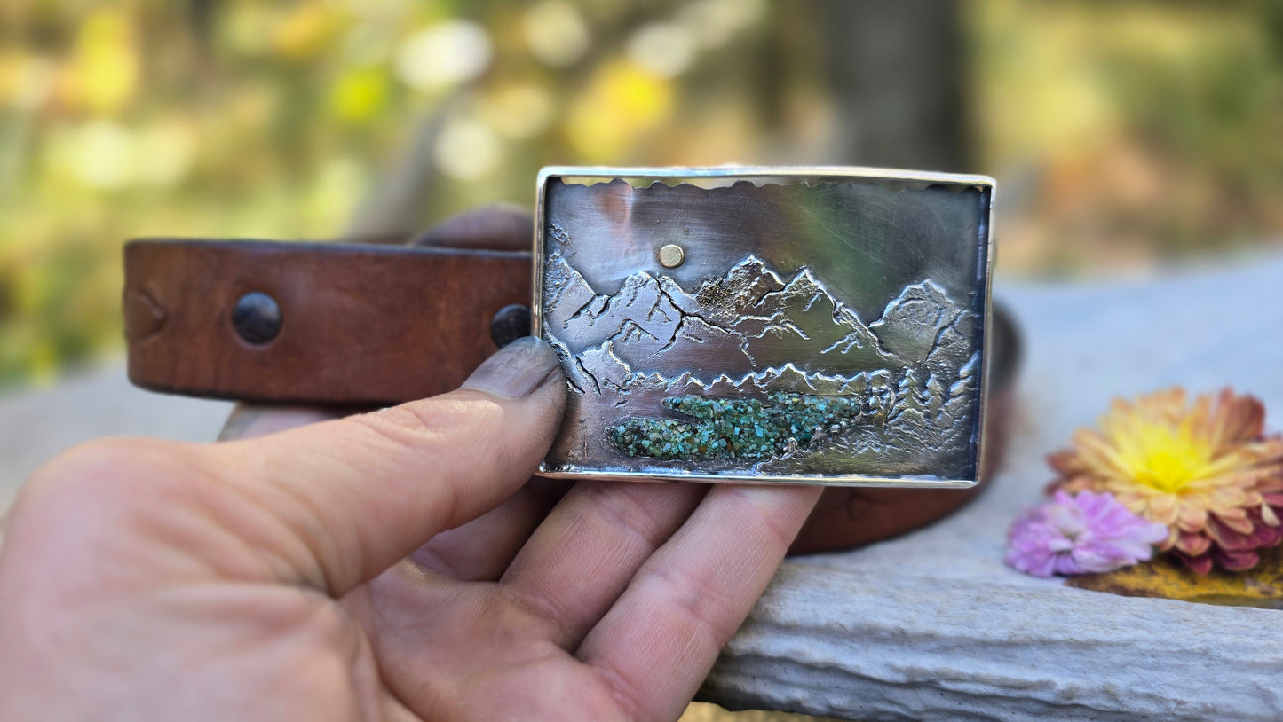 High Country Lake Belt Buckle