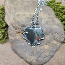 Load image into Gallery viewer, Bloodstone Heart Pendant
