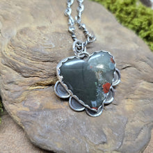 Load image into Gallery viewer, Bloodstone Heart Pendant
