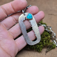 Load image into Gallery viewer, Feather and Turquoise Heart Pendant
