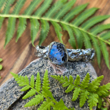 Load image into Gallery viewer, Molten Rainbow Moonstone Cuff

