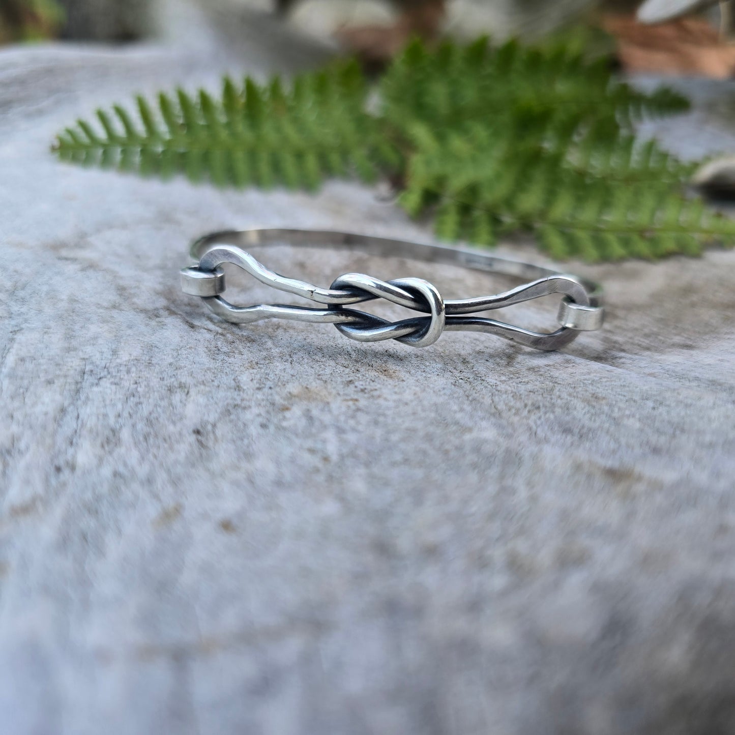 Elongated Knot Bangle Bracelet