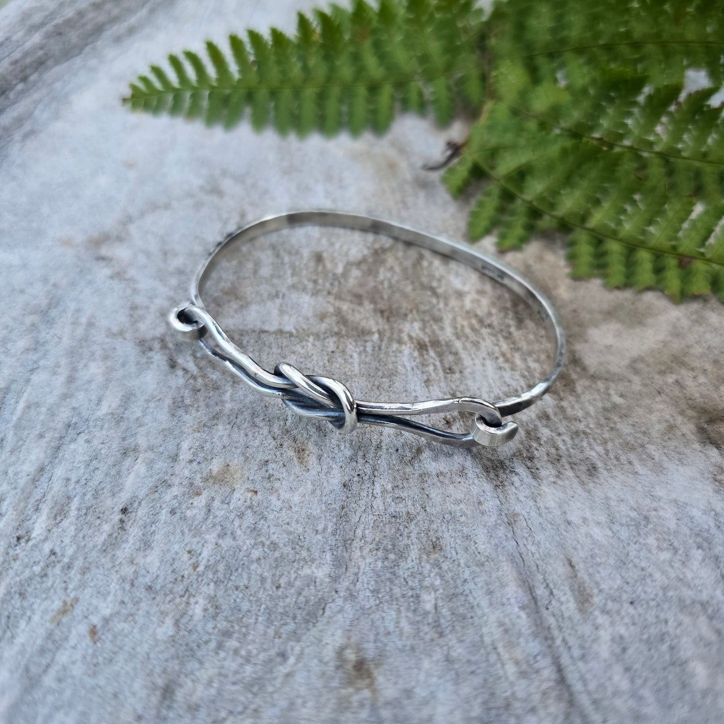 Elongated Knot Bangle Bracelet