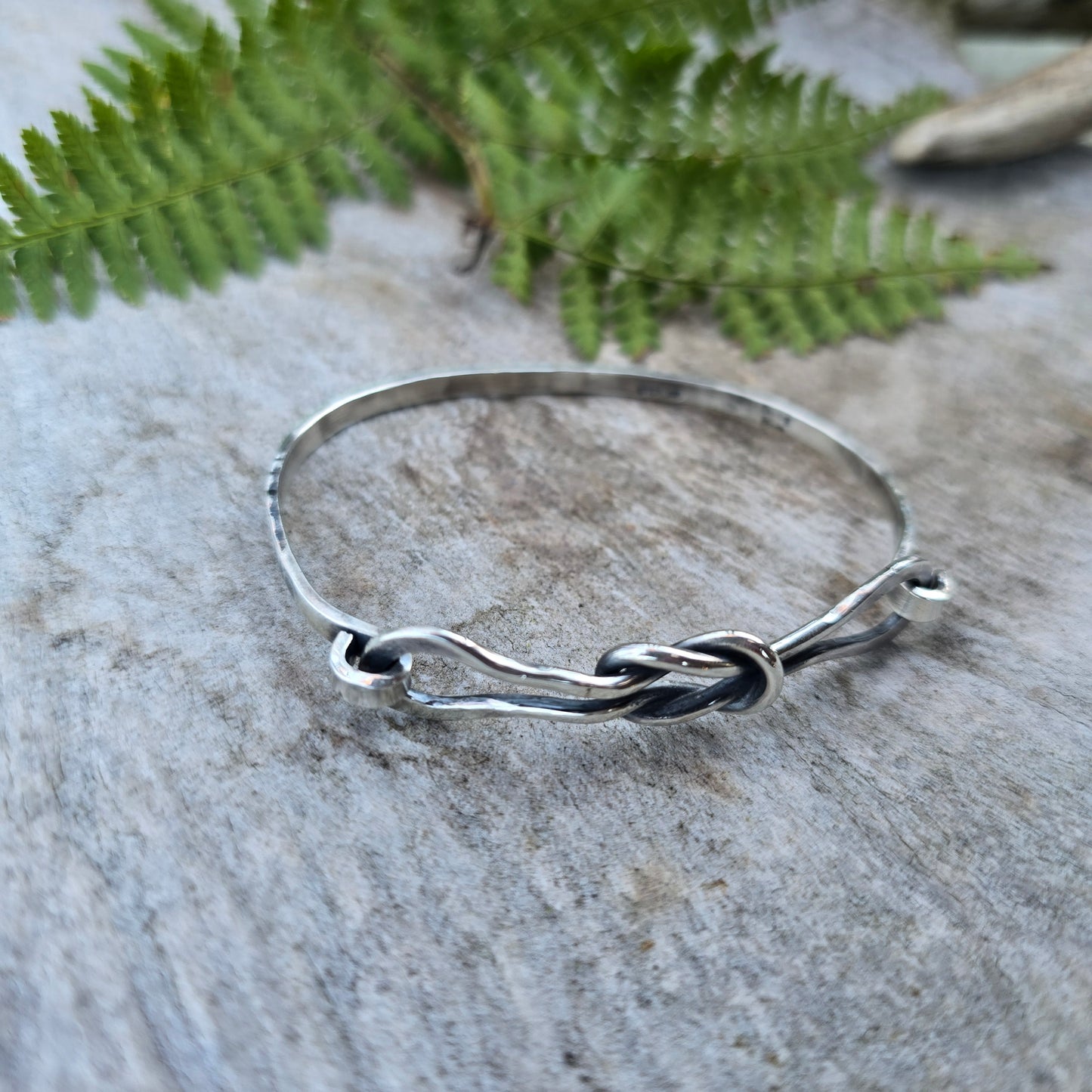 Elongated Knot Bangle Bracelet