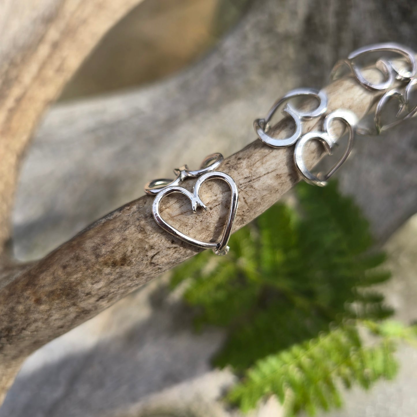 Twisted Double Heart Sterling Silver Ring