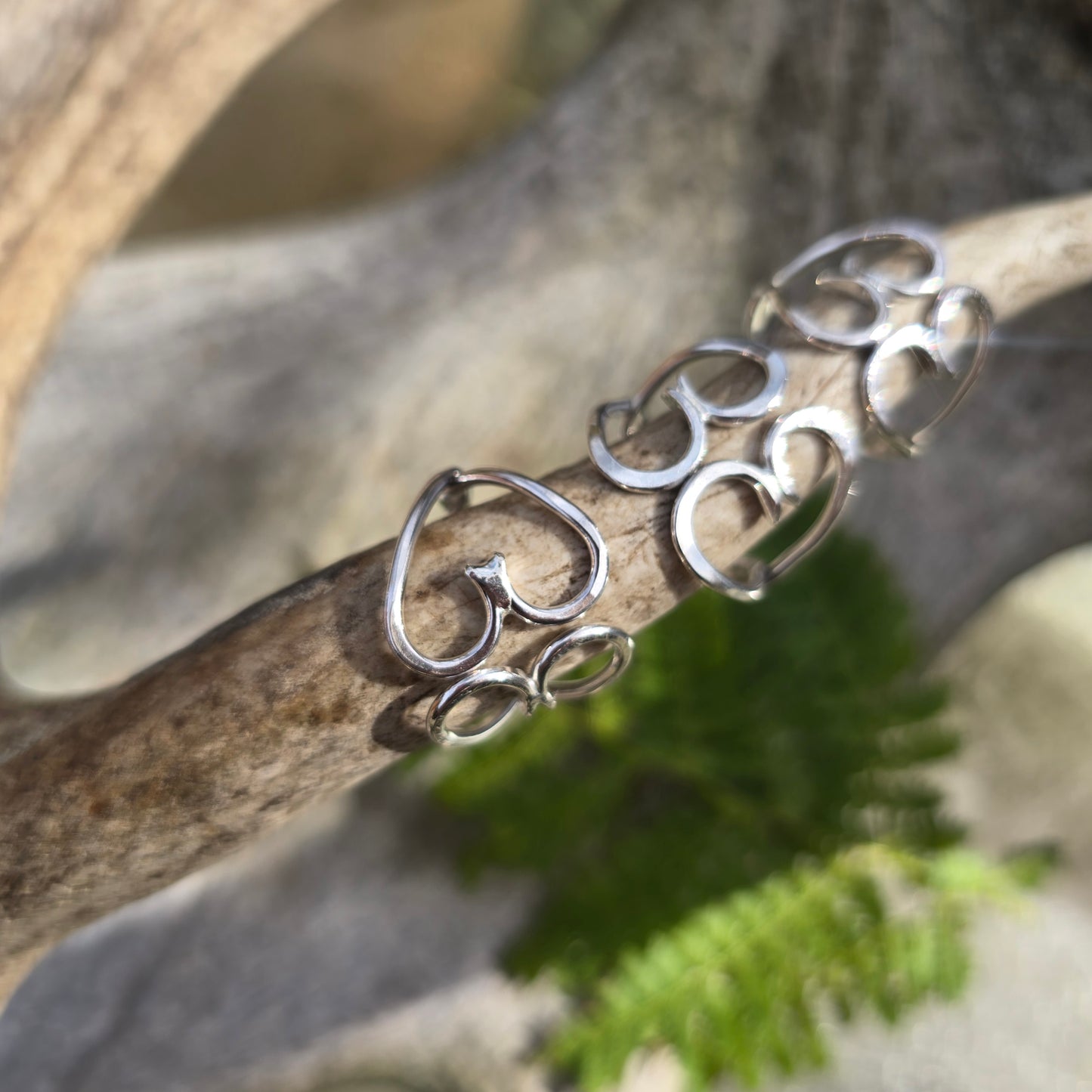 Twisted Double Heart Sterling Silver Ring