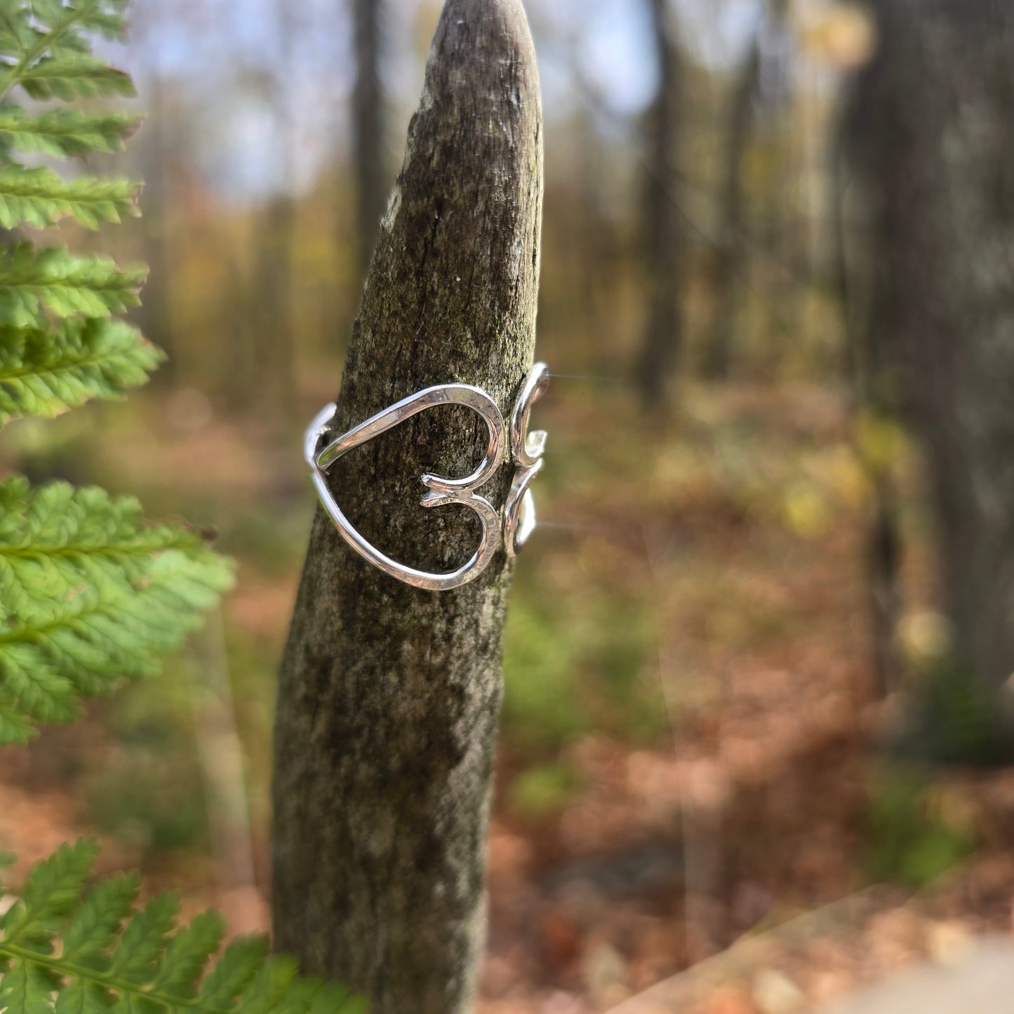 Twisted Double Heart Sterling Silver Ring